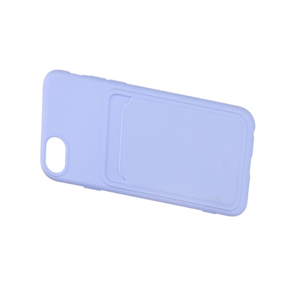 iPhone 7/8/SE (2020/2022) Silikonskal med Korthållare - Lila