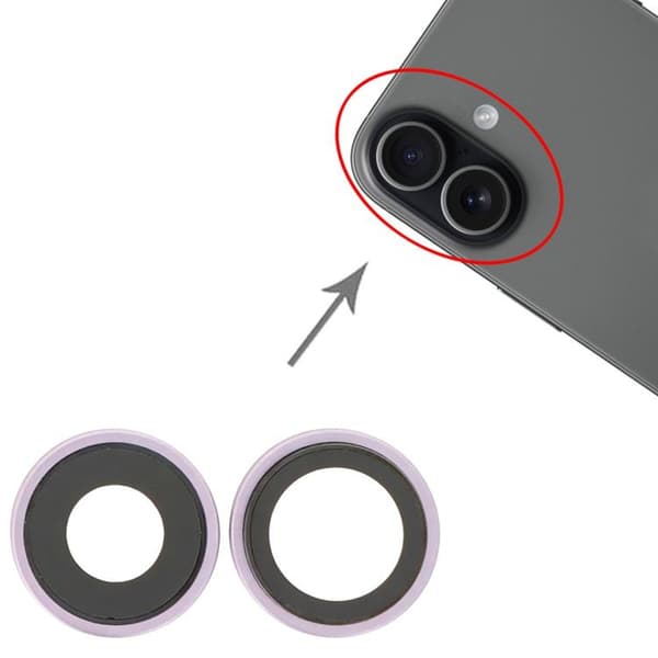 Camera Lenses with Frame for iPhone 17 - Lavender
