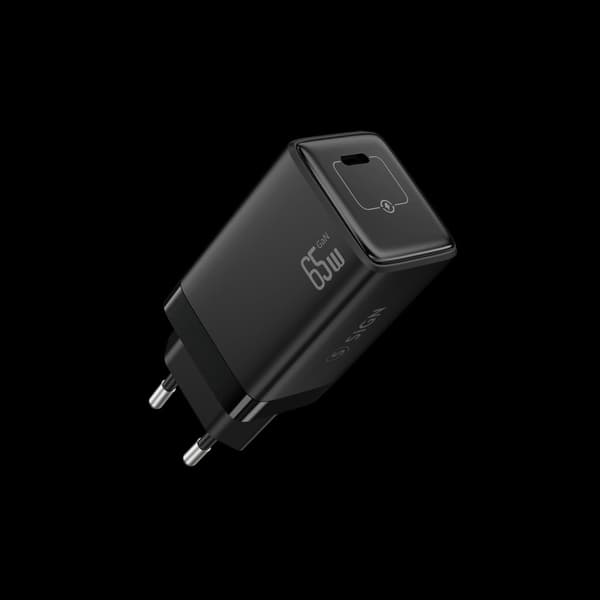 SiGN 65W Charger, USB-C PD, Fast Charging, MacBook Air, iPhone etc. - Black