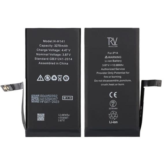 iPhone 14 Batteri Med Tejp Svart