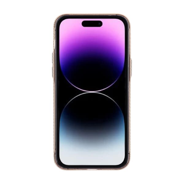 iPhone 14 Pro Max Carbon Patterned Phone Case - Gold