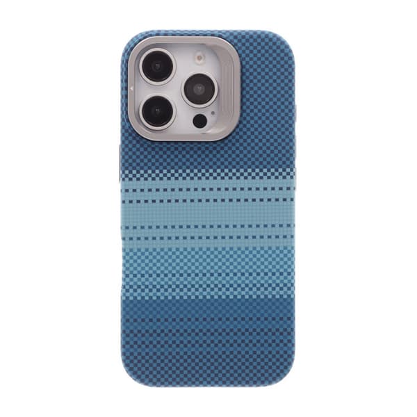 Magsafe Case and Stand for iPhone 16 Pro - Striped Blue