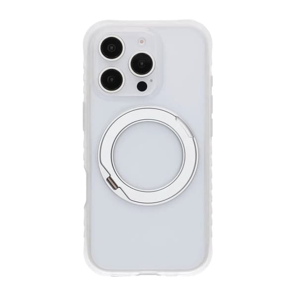 Armor Matte Frosted Magnetic Case with 360° Rotatable Kickstand - iPhone 16 Pro White