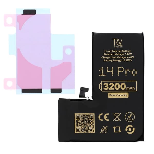 Rvelon Premium Batteri för iPhone 14 Pro - 3200mAh