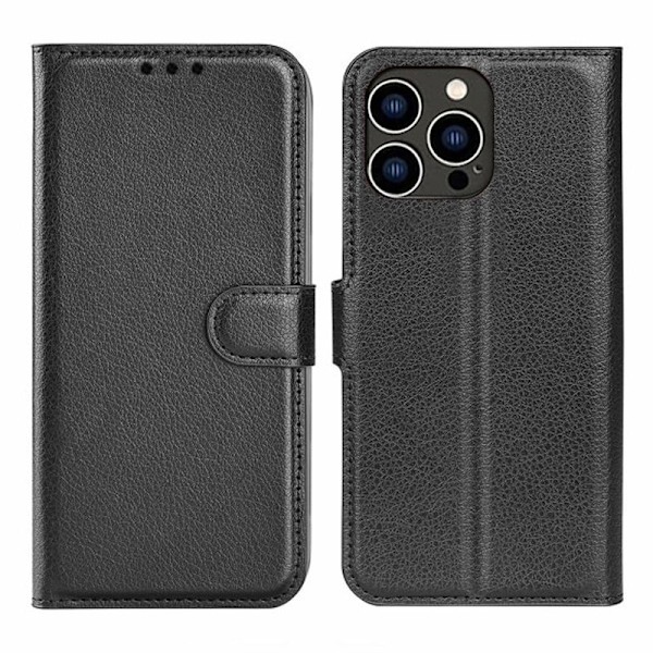 iPhone 15 Pro Max Plånboksfodral med stativ - Svart