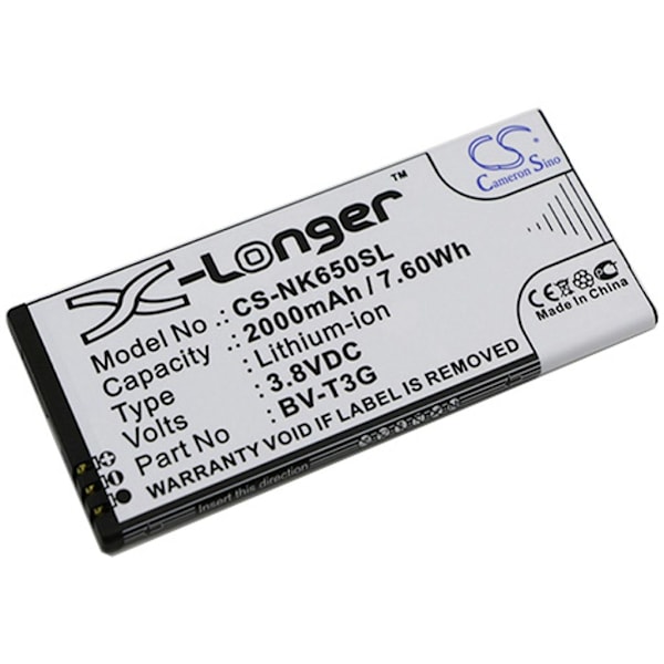 Battery for Microsoft Lumia 650 etc