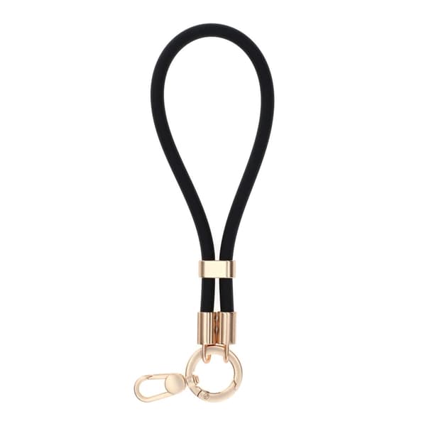 Liquid Silicone Short Wrist Phone Strap-Black