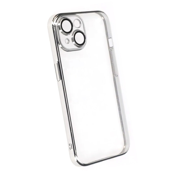Luxury Electroplated Glitter Phone Case For iPhone 15 Sliver