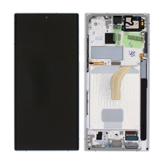 Original Samsung Galaxy S22 Ultra Skärm med LCD Display - Vit Svart
