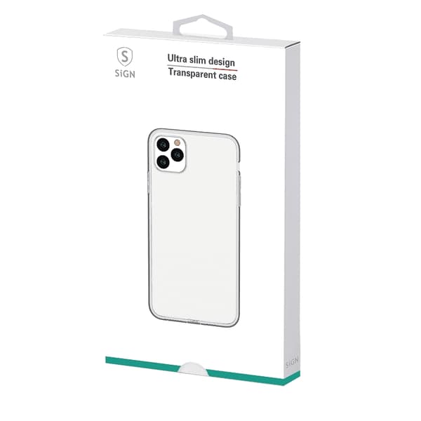 SiGN Ultra Slim Case för iPhone XS Max - Transparent Svart