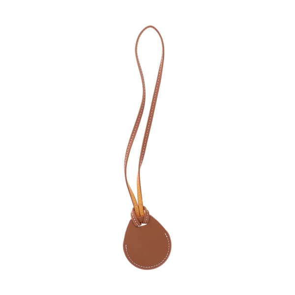 AirTag Case with Strap in PU Leather - Brown