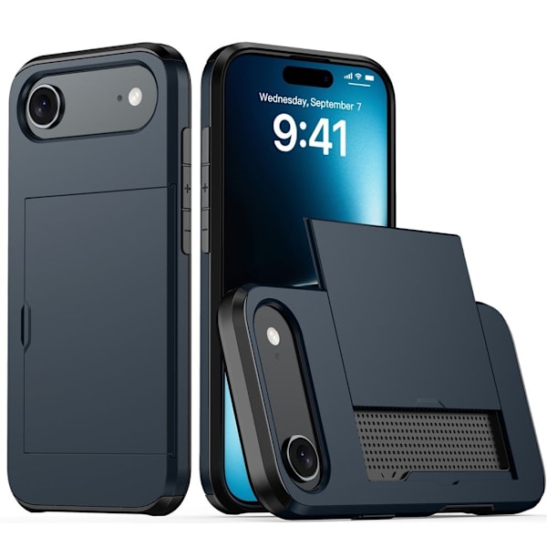 iPhone Air Case with card holder - Blue