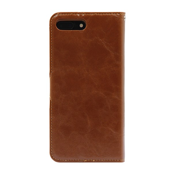 iPhone 7/8 Plus Plånboksfodral med Avtagbart Skal - Brun