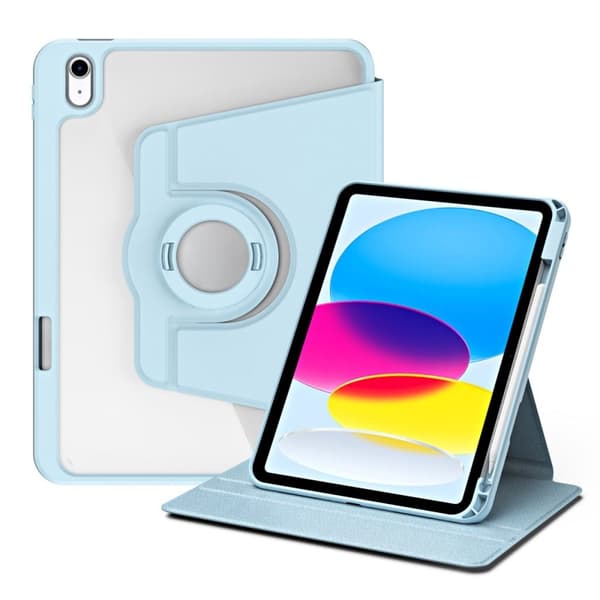 iPad 10.9" 2022 / iPad 11" 2025 Cover med roterbart stativ - Light Blue
