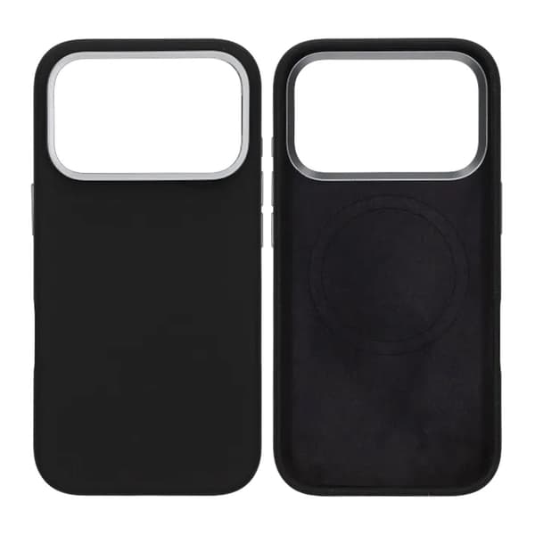 Liquid Silicone Lens Mount Phone Case For iPhone 17 Pro Black