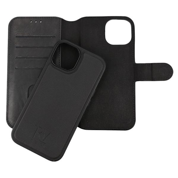 iPhone 15 Plånboksfodral Magnet Rvelon - Svart