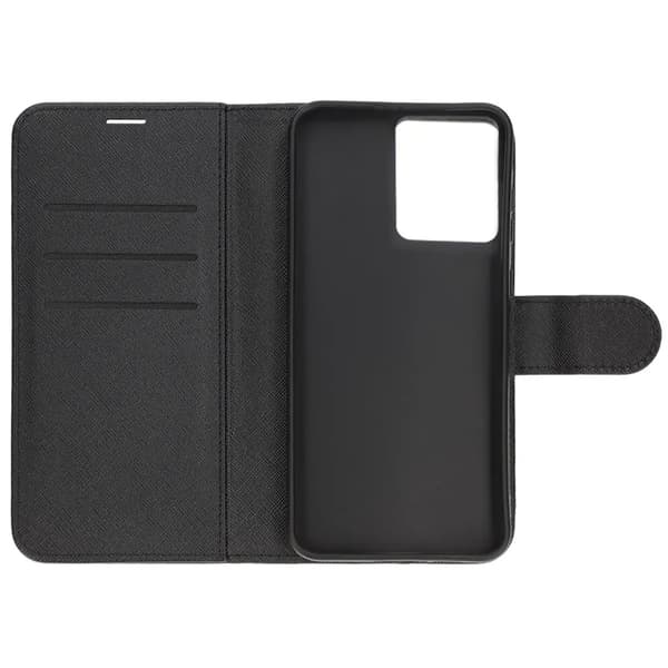 Flip Stand Leather Wallet Case For Motorola G04 Black