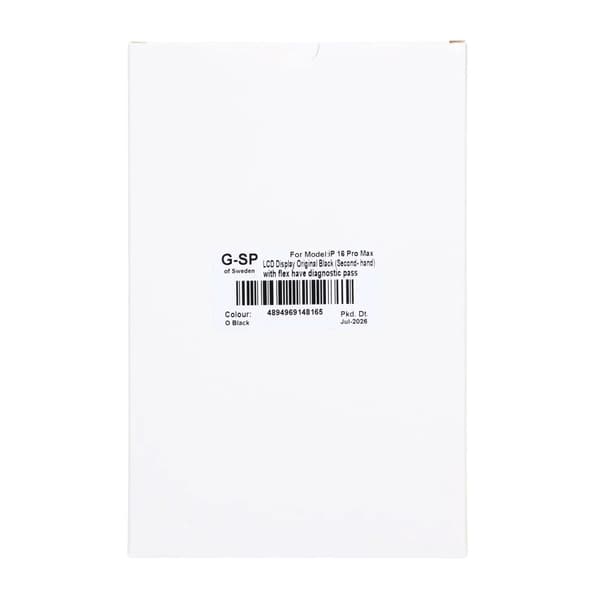 iPhone 16 Pro Max LCD Display Original Black (Second- hand) with flex have diagnostic pass