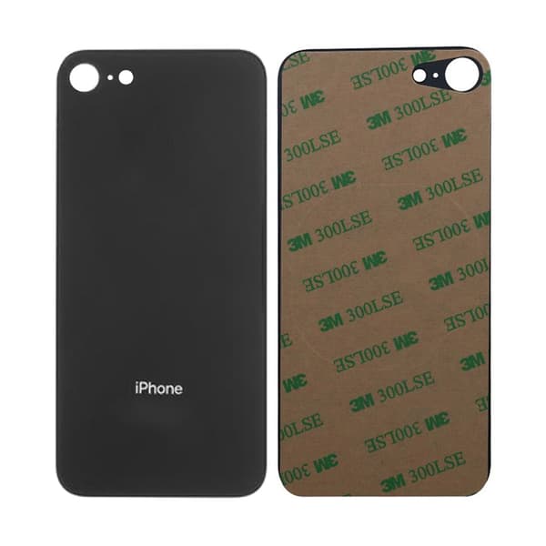 iPhone 8 Back Glass with Adhesive Tape - Black