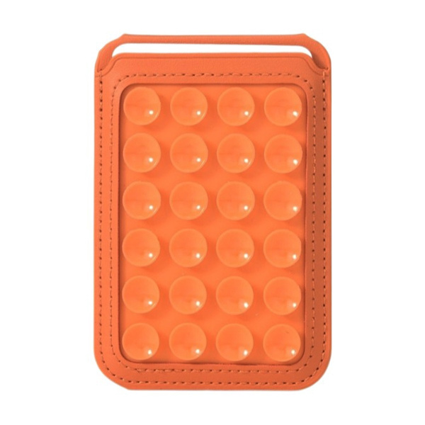 Foldable Suction Cup Phone Stand & Card Holder Orange