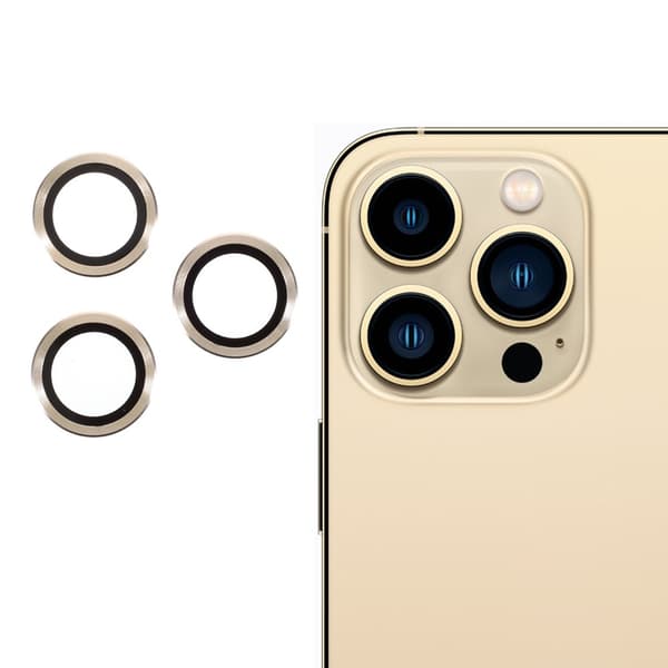 RURIHAI iPhone 13 Pro Max, 13 Pro lens protector - Gold