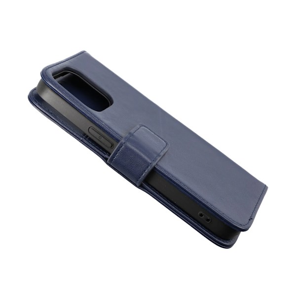iPhone 14 Pro Plånboksfodral Läder Rvelon - Blå
