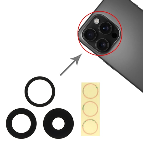 iPhone 16 Pro and 16 Pro Max Camera Glass with Tape
