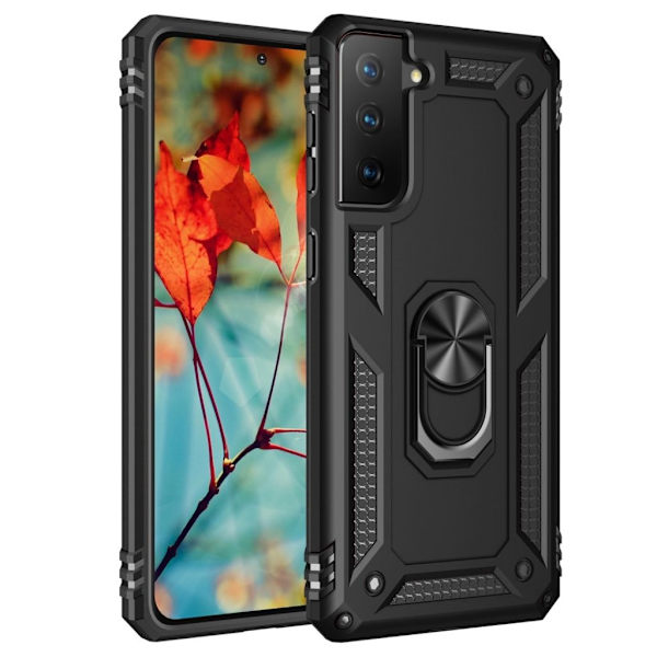 Samsung Galaxy S21 4G, 5G case with a ring holder - Black