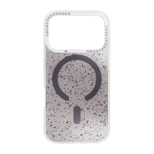 Glitter Skal MagSafe och Diamanter för iPhone 17 Pro - Svart