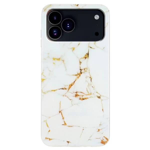 Case with Marble Pattern Print iPhone 18 Pro Max, iPhone 17 Pro Max - White
