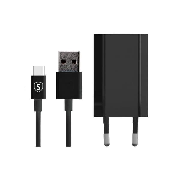 SiGN USB-C-laddare 1A, 2m - Svart Svart