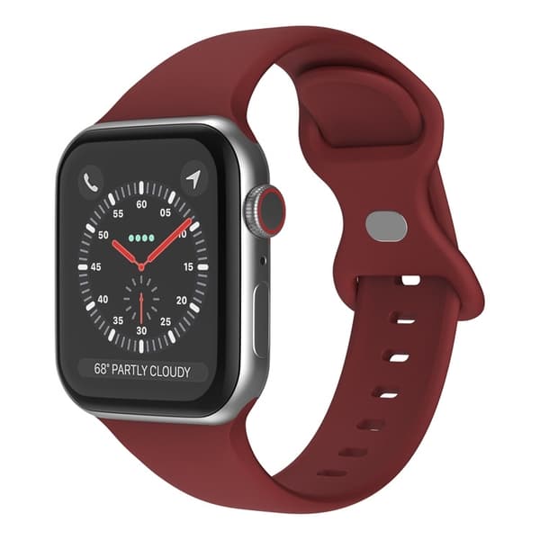 Apple Watch 42/44/46/49mm Silicone Watch Strap - Wine red