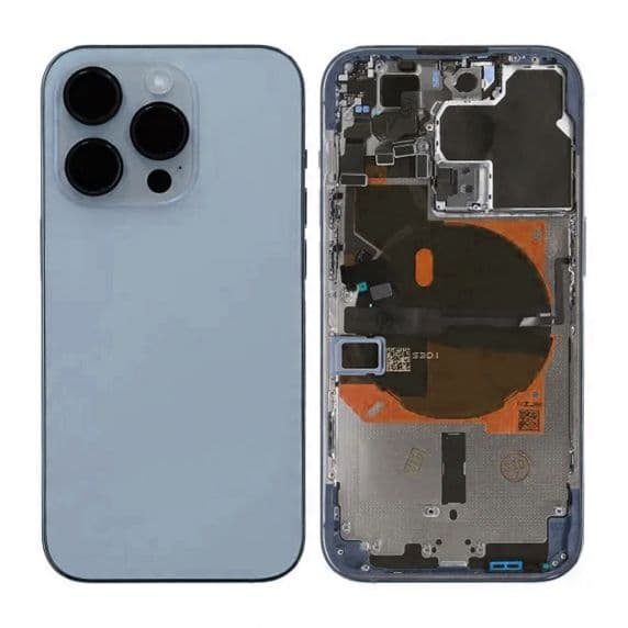 iPhone 12 Pro Baksida med Komplett Ram - Blå Svart