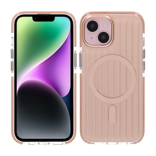 Patterned TPU Case with Magsafe for iPhone 13 and 14 and 15 - Gold