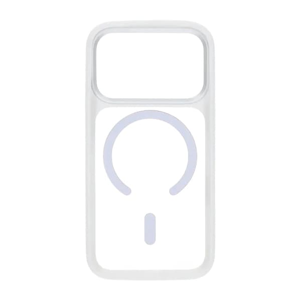 Smart Mirror Skin-Feel Magnetic Case with Built-in Lens Stand For iPhone 17 Pro Max White