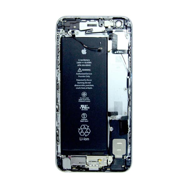 iPhone 6S Plus Baksida med Komplett Ram med Batteri - Svart (Begagnad)