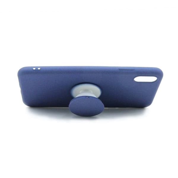 iPhone XS Max Skal Med Kickstand Stativ TPU - Blå Svart