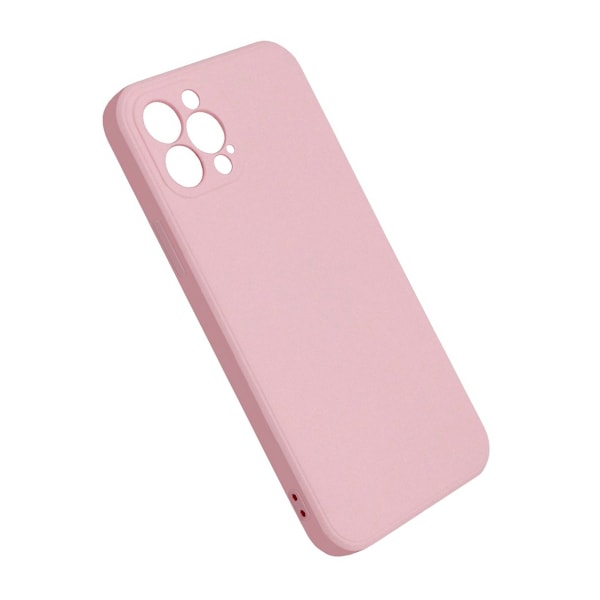 iPhone 12 Pro Max Silikonskal med Kameraskydd - Rosa