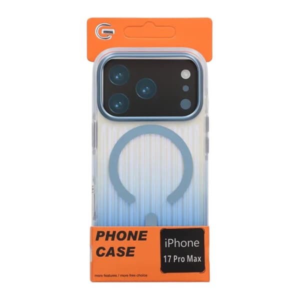 Corrugated MagSafe Mobile Case for iPhone 17 Pro Max - Blue