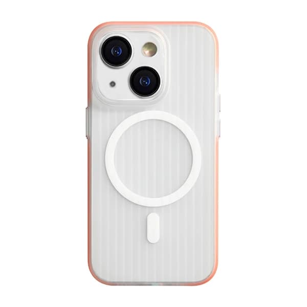 Corrugated Anti-Slip Case for iPhone 14 and 13 - Non-Slip - Orange