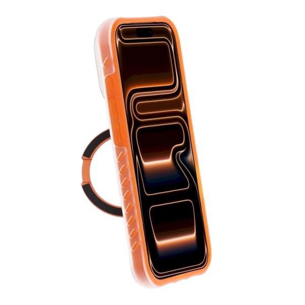 Armor Matte Frosted Magnetic Case with 360° Rotatable Kickstand - iPhone 17 Pro/18 Pro Orange