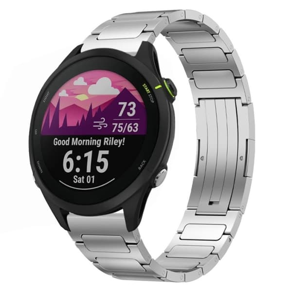 Garmin Forerunner 255 Titanium alloy Watch Band - Silver