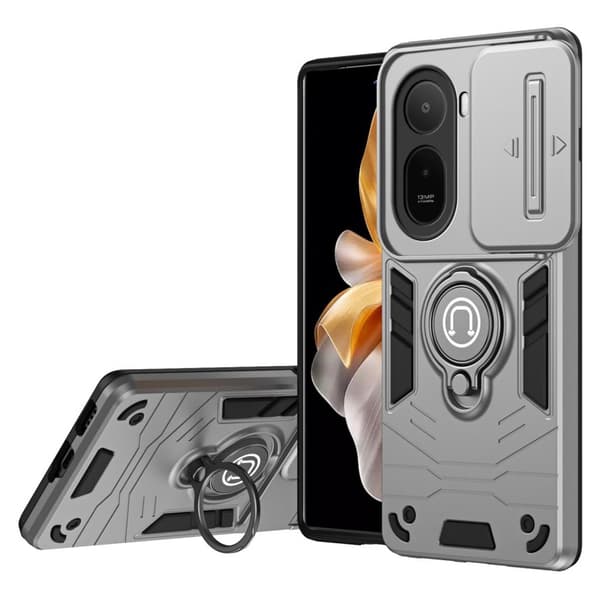 Xiaomi Redmi A7 Pro Case Ring Holder Sliding Camerashield - Grey