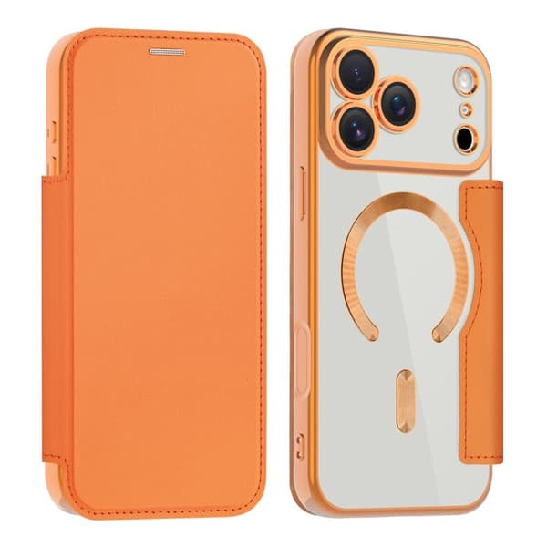 iPhone 17 Pro Max MagSafe RFID Blocking Card Holder Cover - Orange