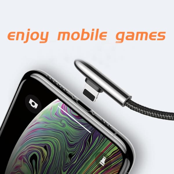 SiGN USB till Lightning Gaming Kabel, 1.2m, 3A - Svart