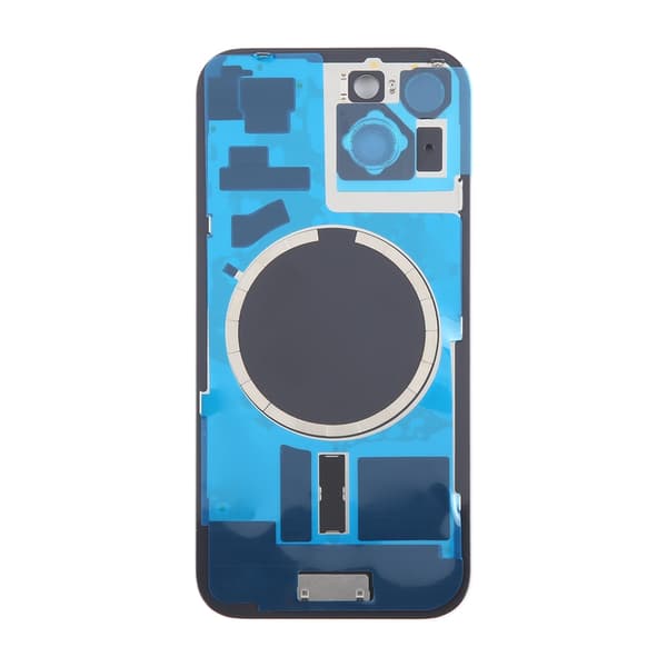 iPhone 15 Back Glass with Magnet and Camera Lens - Black