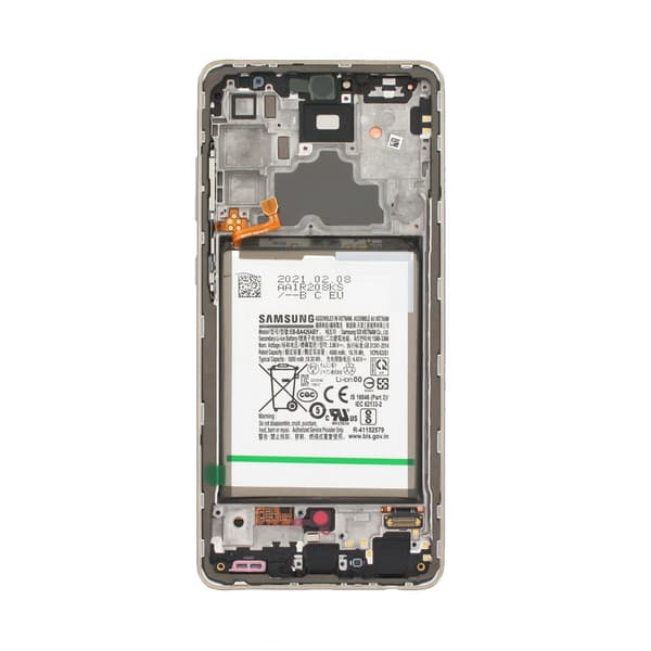 Samsung A72 4G Skärm med LCD Display + Batteri Original - Vit