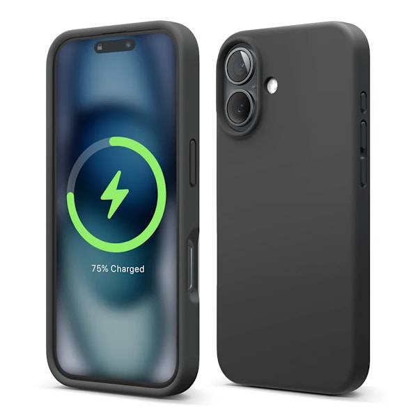 iPhone 16 Plus Mobile Case Silicone Magnet Rvelon - Black