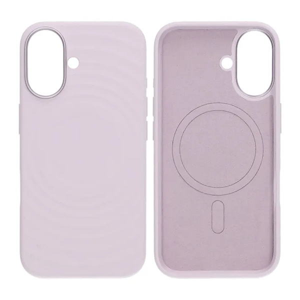 Silicone Mobile Case for iPhone 16 - Purple with Camera Protection