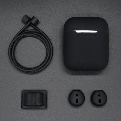 Silikonfodral till Apple Airpods - Svart Svart